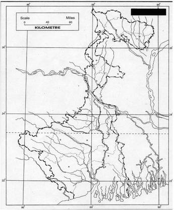 West Bengal River Map With Name Flipkart.com | Craftwaft River Map Of Westbengal Blank A4 67 Gsm Project  Paper - Project Paper