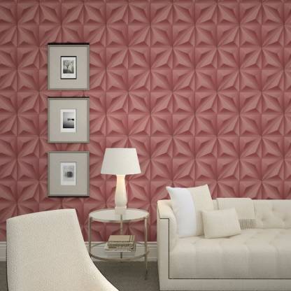 Eurotex Abstract Red Wallpaper Price in India - Buy Eurotex Abstract Red  Wallpaper online at 