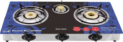 surya aanch gas stove 3 burner price