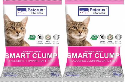PetCrux Exclusive Scoopable Smart Bentonite Cat Litter- 5Kg (Pack of 2 - Total 10 Kg)