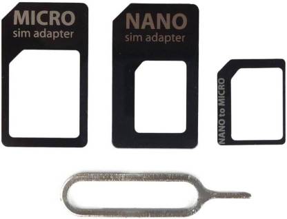 Gabbar ® SIM Card Adapter | Nano to Micro | Nano to Regular | Micro to  Regular | Eject Pin Feature | Compatible with Android, IOS & Windows-Black  Sim Adapter Price in