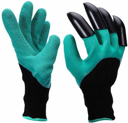 Swarish Garden Gloves with Claws for Digging & Planting - No More Worn Out Fingertips - One Size Fits All ( 1 Pair) Gardening Shoulder Glove