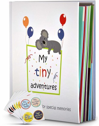 Dust Gray Girls Modern Minimalist Hardcover 66 Pages First Year Milestone Newborn Journal for Boys Baby Album And Memory Book Baby Memory Book First 5 Years Journal Baby Scrapbook 