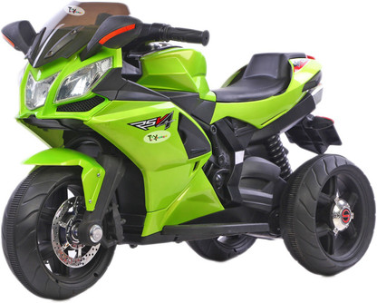Green Bike Battery Operated Ride On 