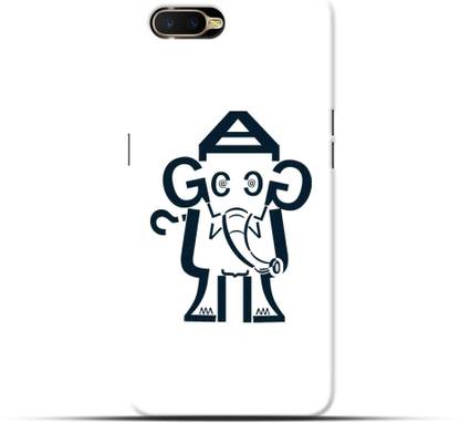 Saavre Back Cover for Elephant, Drawing, White for OPPO K1