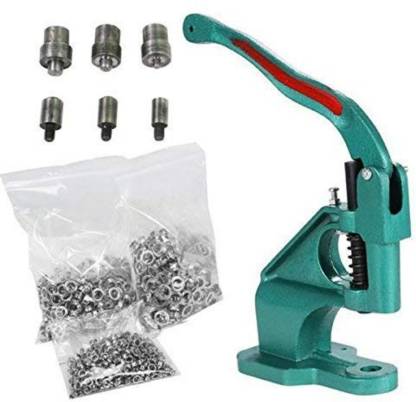 Hand Manual Press Eyelet Punching Machine Rivet Banners Bag Punch Tool with 3PCs Dies and 900PCs Grommets for Dress Makers Arts Crafts Eyelet Grommet Machine 