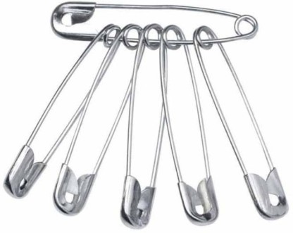 6-Size in 1 Durable Crafts & Arts Rust-Resistant Nickel Plated Steel Set- Best Sewing Accessories Kit for Baby Clothing Officepal Premium Quality 6-Size Safety Pins- Top 300-Count 