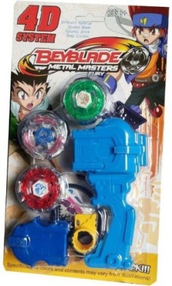 4 beyblade set with handle launcher