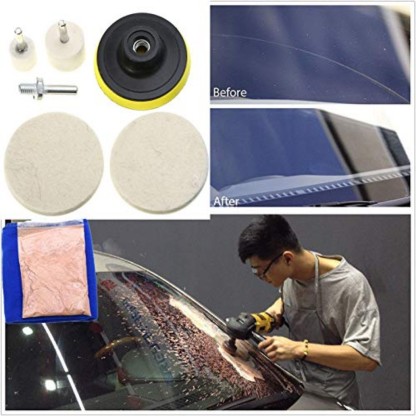 Scratch Remover Window Repair Cerium Oxide Polishing Powder Polishing Pad And Wheel 34Pcs/Set Glass Polishing Kit 