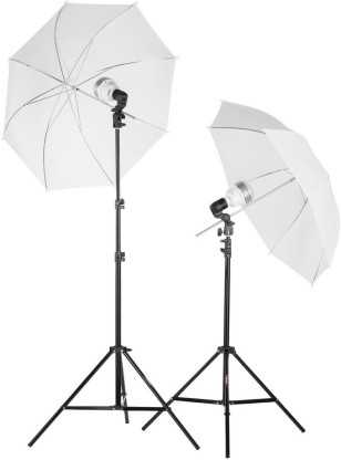 AW Portable Flat Clothing Photography Kit w/Backdrop 2X 45W Bulb 2X 33 Translucent White Umbrella Set 