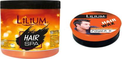 LILIUM Herbal Keratin Hair SPA-500ml With Power+ Hair Styling Wax-85gm  Price in India - Buy LILIUM Herbal Keratin Hair SPA-500ml With Power+ Hair  Styling Wax-85gm online at 