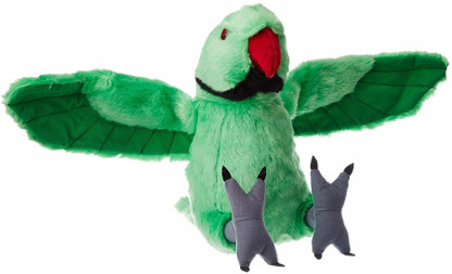 green parrot plush