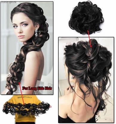 SAMYAK long frill style for chignons and long braided hair style wedding  party Hair Extension Price in India - Buy SAMYAK long frill style for  chignons and long braided hair style wedding