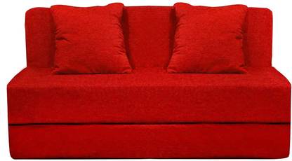 Aart Store Sofa Cum Bed 4x6 Feet Two Seater With Washable Cover And Two Pillows Red Color Single Sofa Bed Price In India Buy Aart Store Sofa Cum Bed 4x6 Feet