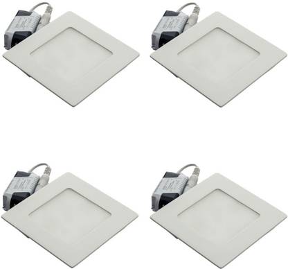 Galaxy 6 Watt Led Square Slim Panel Light False Ceiling Pop Downlight Indoor Light White Pack Of 4 Recessed Ceiling Lamp Price In India Buy Galaxy 6 Watt Led Square Slim