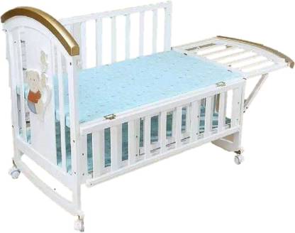 Babyteddy Babyteddy 9 In 1 Multifunctional Baby Crib Baby Wooden Cot Bed Rocker Swing Convertible Desk And Kid S Sofa With Mattress And Mosquito Net White Buy Baby Care Products In India Flipkart Com