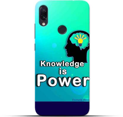 Saavre Back Cover for Knowledge Is Power for REDMI NOTE 7
