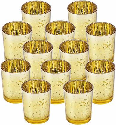 Aakriti Votive Candle Holders Speckled Gold Votive Holders Gift Set Centerpieces Mercury Glass Tealight Holders For Birthday Dinning Table Decorations Medium Glass Tealight Holder Price In India Buy Aakriti Votive Candle