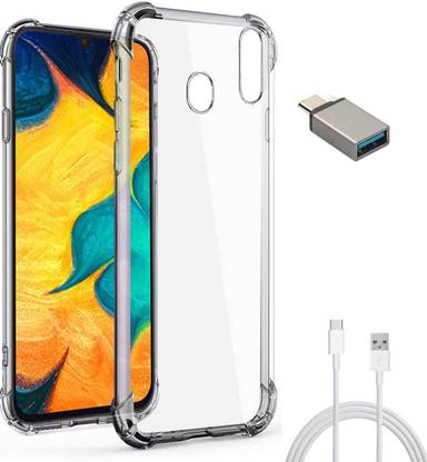 rrtbz cover accessory combo for samsung galaxy a30 with data cable and usb otg adapter
