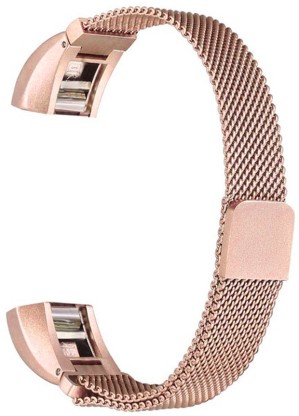 Rose Gold.Small. Jivo Milanese Strap with Magnetic Fastening For Fitbit Alta HR 