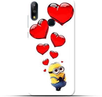 Saavre Back Cover for Minion, Love ,Heart,Yellow,White for ASUS MAX M2 PRO