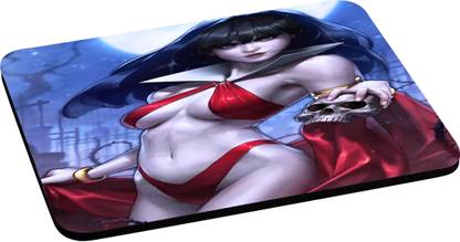 ANNI69 Girl In Red Hot Dress Anime Mouse Pad Non-Slippery Base Mousepad - ANNI69 : ANNI69 Girl In Red Hot Dress Anime Mouse Pad Non-Slippery Base Mousepad - ANNI69 :