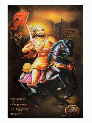 Shivaji Maharaj On Horse Sparkle Printed Sticker Poster Wihout Frame Fine  Art Print - Religious posters in India - Buy art, film, design, movie,  music, nature and educational paintings/wallpapers at 