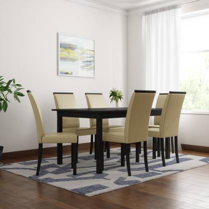 Flipkart Perfect Homes Arranmore Solid Wood 6 Seater Dining Set In India At Com Flipkart Perfect Homes Arranmore Solid, Rubberwood Dining Table 6 Chairs