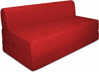 Aart 6x6 Feet Three Seater Sofa Bed High Density Foam Red Color Single In India Aart 6x6 Feet Three Seater Sofa, How Much Density Foam Is Good For Sofa In India