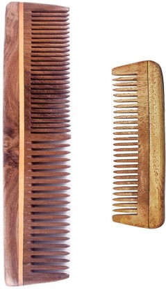 Neem Wooden Comb Wide Tooth for Hair Growth for Men  Women All Purpos   Keya Seth Aromatherapy