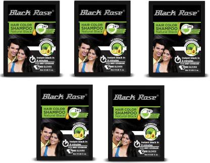 black rose Hair Color Shampoo , Black - Price in India, Buy black rose Hair  Color Shampoo , Black Online In India, Reviews, Ratings & Features |  
