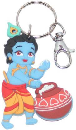 Aura Heavy Rubber Double Sided Little Krishna Makhan Chor Keyring Key Chain  Price in India - Buy Aura Heavy Rubber Double Sided Little Krishna Makhan  Chor Keyring Key Chain online at 