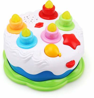 Toy Birthday Cake With Candles