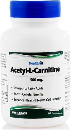 healthvit acetyl l carnitine 500mg 60 capsules