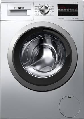 Best Washing Machine with 6.5 Kg Capacity in India Bosch 6.5 kg Inverter Fully Automatic Front Load Silver