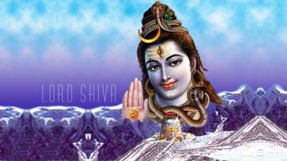 Online Center Lord Shiva Wall Poster. Religious Wall Decal and Poster  Collection HD Wallpaper Multicolor ( Texture Poster 12x18 inch ) Paper  Print - Religious posters in India - Buy art, film,