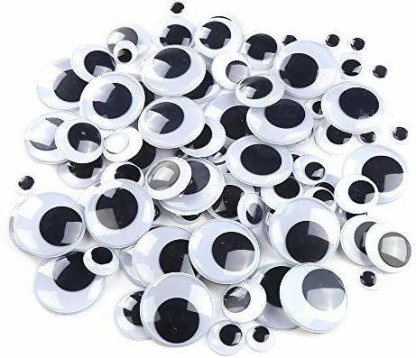 Decora 1000 Pieces 15mm Round Wiggle Googly Eyes with Self-Adhesive for Scrapbooking and Crafts 