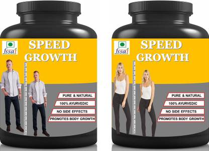 hindustan ayurveda speed growth height growth medicine capsules pack of 2 weight gainers mass gainers