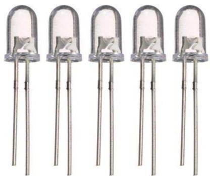 100pcs 5mm LED Diodes Flash Flashing Bicolor Red&Blue Blinking 2-Pins Clear Lamp 