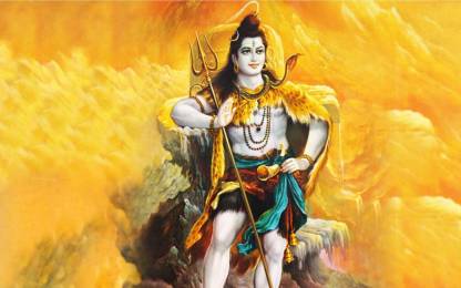 Online Center Lord Shiva Wall Poster. Religious Wall Decal and Poster  Collection HD Wallpaper Multicolor( Vinyl Sticker Poster 18x24 inch ) Paper  Print - Religious posters in India - Buy art, film,