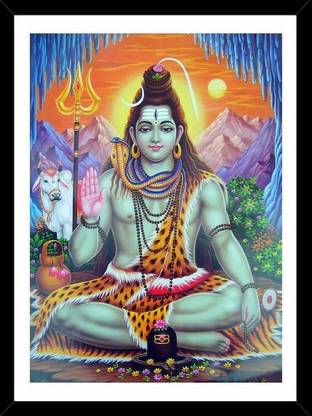 Lord Shiva / Shiv Shankar / Bhole Nath HD Wall Multicolor Poster Photo Frame (14x20 inch framed) Paper Print - Religious posters in India - Buy art, film, design, movie, music, nature Lord Shiva / Shiv Shankar / Bhole Nath HD Wall Multicolor Poster Photo Frame (14x20 inch framed) Paper Print - Religious posters in India - Buy art, film, design, movie, music, nature