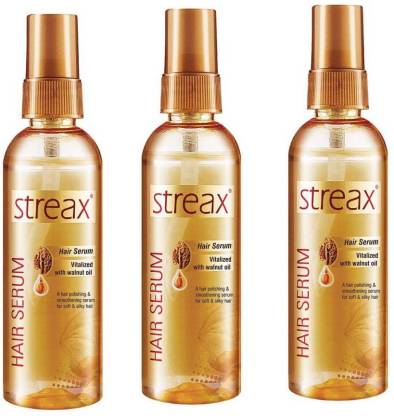 Streax Hair Serum with Walnut Oil (3*100 ml) (pack of 3) - Price in India,  Buy Streax Hair Serum with Walnut Oil (3*100 ml) (pack of 3) Online In  India, Reviews, Ratings & Features 