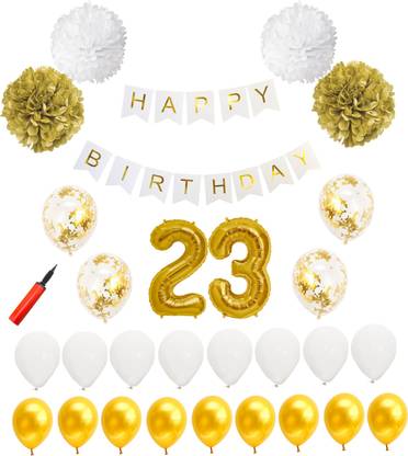 Flipkart Com Bash N Splash Solid White Gold 23rd Birthday Party Decoration Pack Pack Of 61 Balloon Balloon Flipkart Com Bash N Splash Solid White Gold 23rd Birthday Party Decoration Pack Pack Of 61 Balloon Balloon