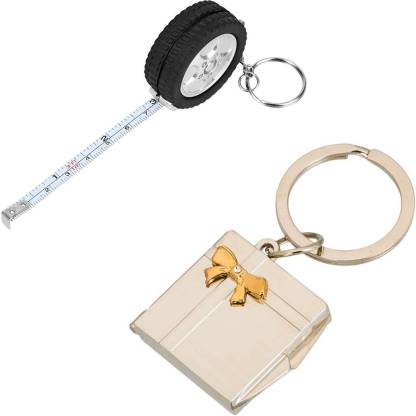 StealODeal Tyre Inch Tape With Photo Frame Key Chain
