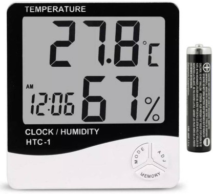 Backlight Time and Date 3.7″ LCD Screen Accurate Temperature Gauge Humidity Monitor for Home Room 24H Max Min Records 9 Humidity Levels NOKLEAD Indoor Digital Thermometer Hygrometer 