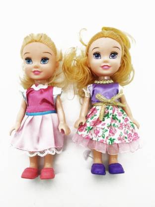 Alpyog Two Cute Princess Doll With Long Hair And Moveble Body Parts For Small Girls