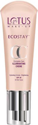 Lotus Make Up Ecostay Cc Complete Care Illuminating Crme Foundation Price In India Buy Lotus Make Up Ecostay Cc Complete Care Illuminating Crme Foundation Online In India Reviews Ratings