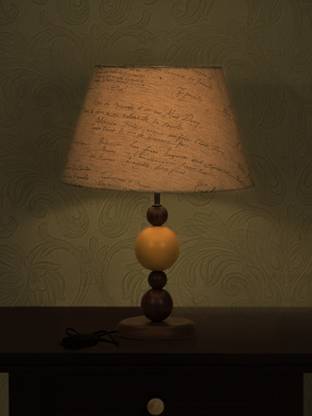 Fos Lighting Yellow Ball Wood Table Lamp With Calligraphy Shade In India At Flipkart Com Fos Lighting Yellow Ball Wood Table, Ball Lamp Shade Table