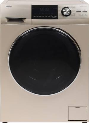 Haier 8 kg Fully Automatic Front Load with In-built Heater Gold
