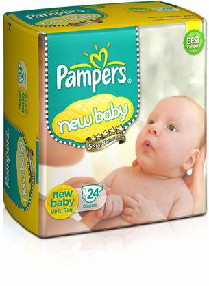 Pampers New Baby 5 Star Skin Comfort Up To 5 Kg 24 Diapers New Born Buy 24 Pampers Tape Diapers Flipkart Com